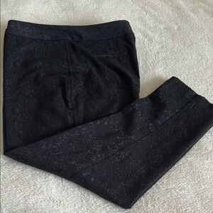 Elegant Black Patterned Pants